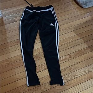 Adidas  woman Black Joggers with White Stripes